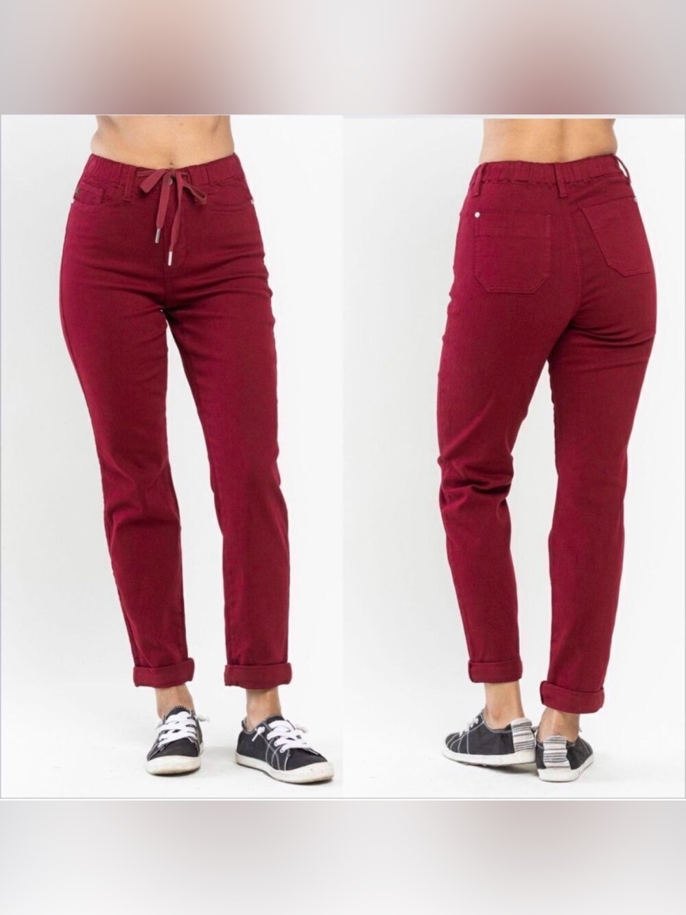 Judy Blue Joggers Women’s 11/30 Scarlett JB88727C Garment Dyed Pants Drawstring